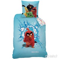 CTI Housse DE Couette 140X200 ET 1 TAIE 63X63 Angry Birds Red 100% Coton - Taille Francaise  100%  Rouge - B019BUGB52